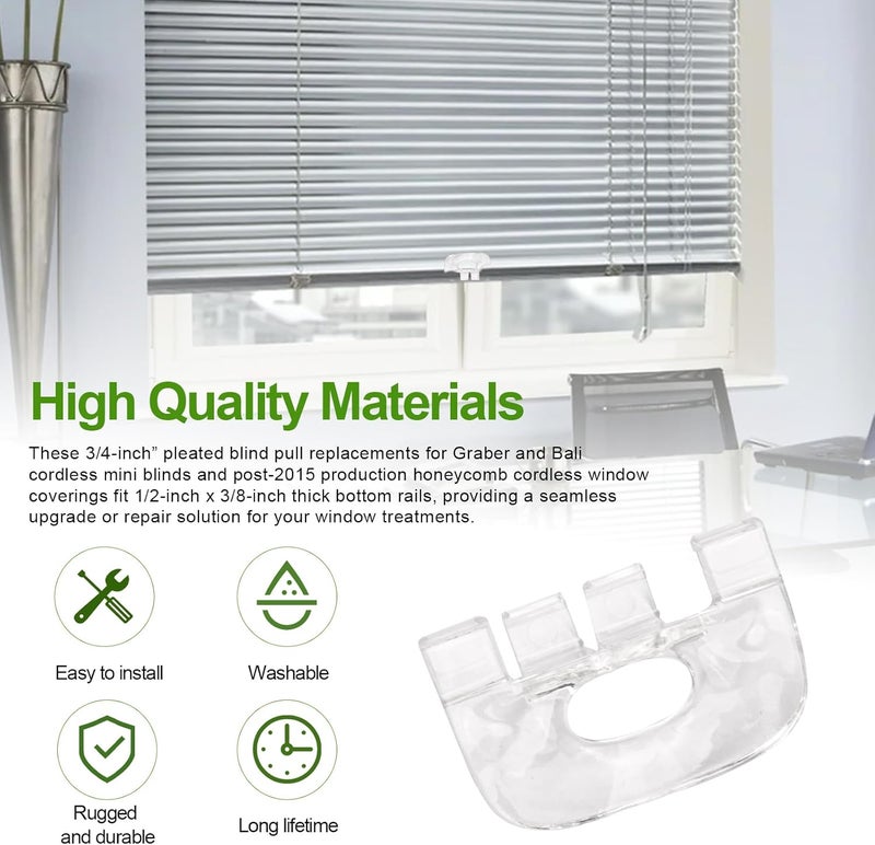 IFERLA Graber Bali Cordless Honeycomb Shade Lift Handles(Made After 2015), Cellular Shades Pull Down Shade Handle Blind Pulls Replacement Handle, 3pcs - Image 4